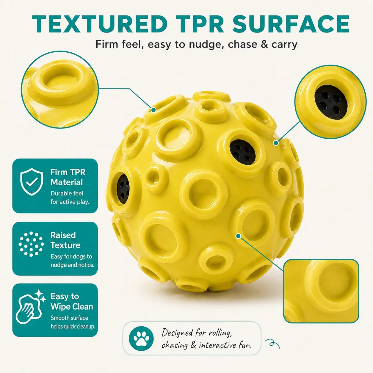 Interactive Rolling & Floating Dog Ball Toy