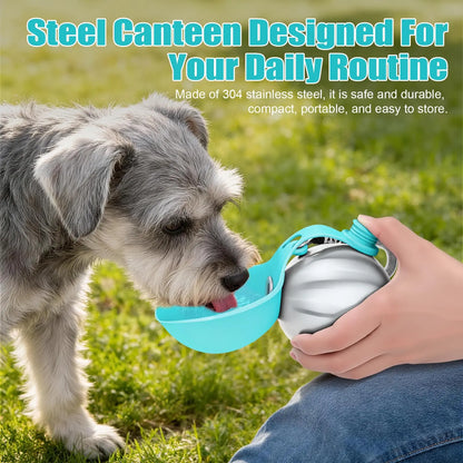 Lumikata 2-in-1 Portable Dog Water Bottle with Foldable Bowl