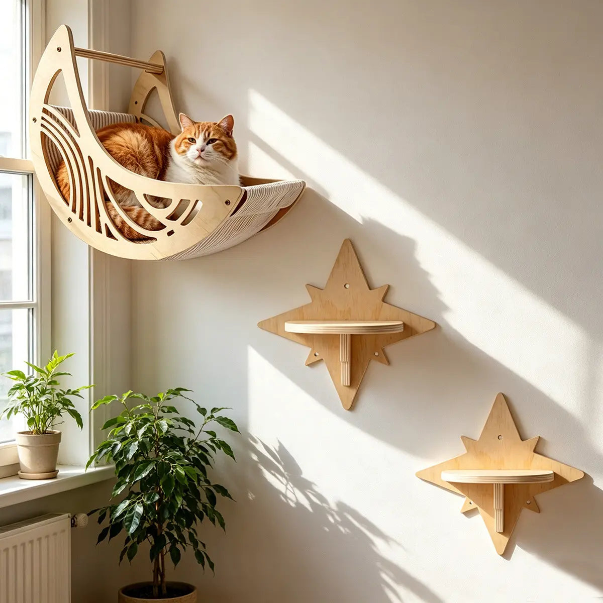 Moon Wall-Mounted Cat Hammock