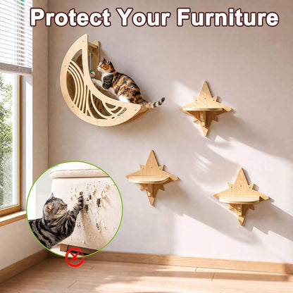 Moon Wall-Mounted Cat Hammock