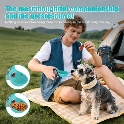 Lumikata 2-in-1 Portable Dog Water Bottle with Foldable Bowl